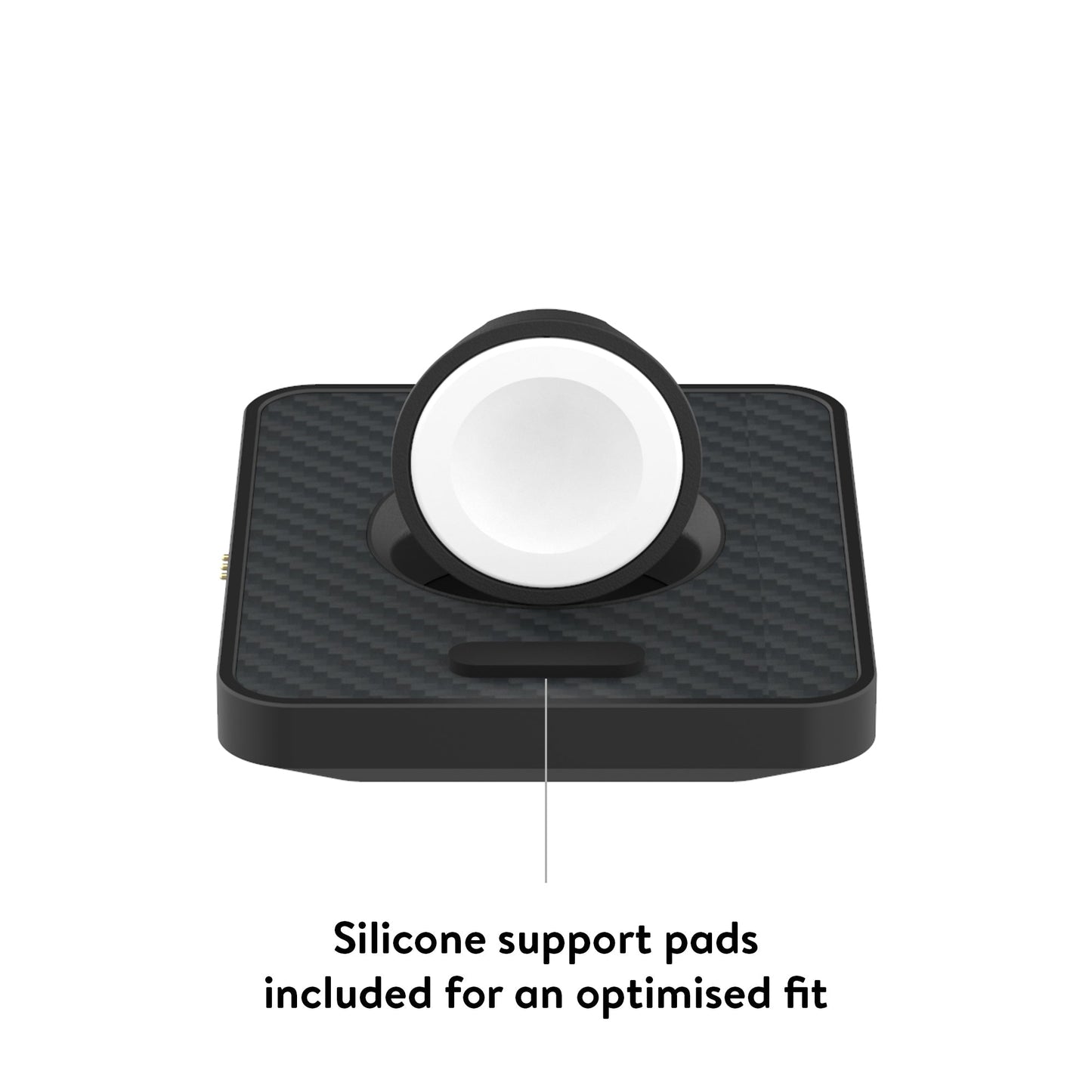 Precision-designed Apple Watch charger for an elevated charging experience. Seamlessly combining style and functionality, this purpose-built dock ensures easy, seamless charging.