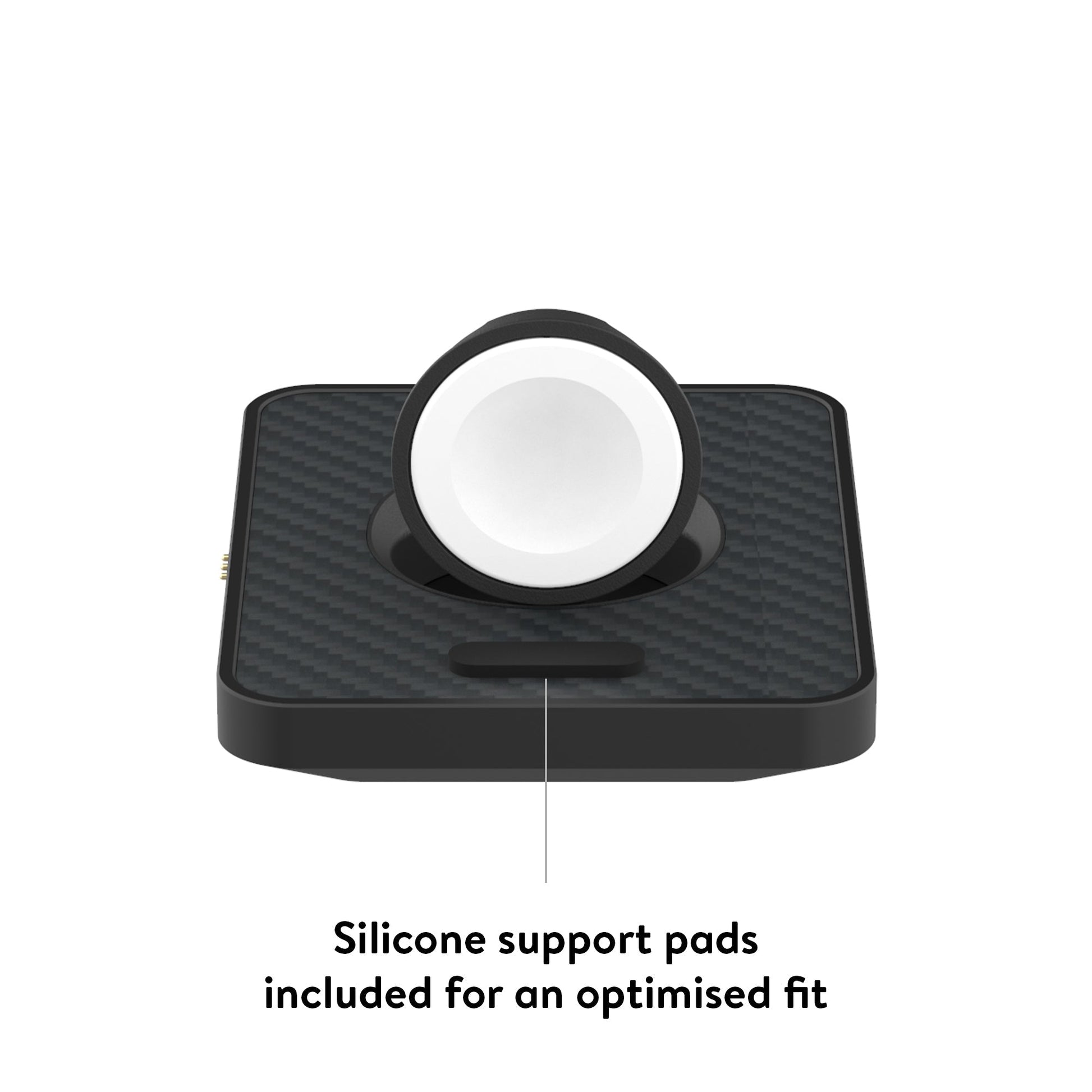 Precision-designed Apple Watch charger for an elevated charging experience. Seamlessly combining style and functionality, this purpose-built dock ensures easy, seamless charging.
